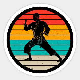 Krate Fighter Vintage Karateka Sunset MMA Sticker